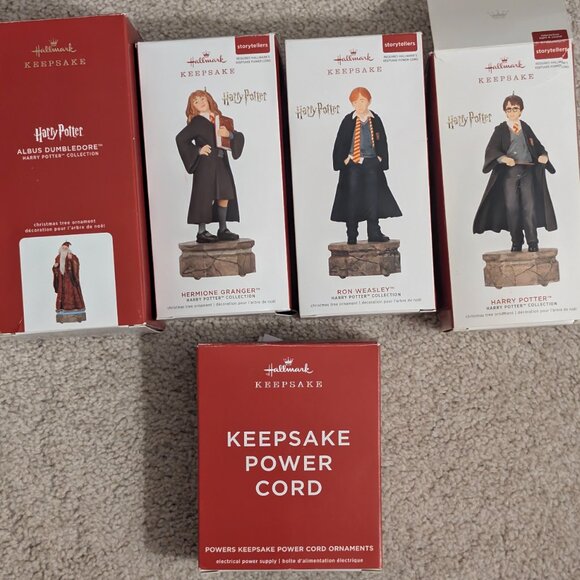 Harry Potter, Hermione, Ron and Dumbledore Hallmark 2019 light up ornaments - Picture 3 of 9